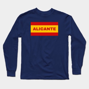 Alicante City in Spanish Flag Colors Long Sleeve T-Shirt